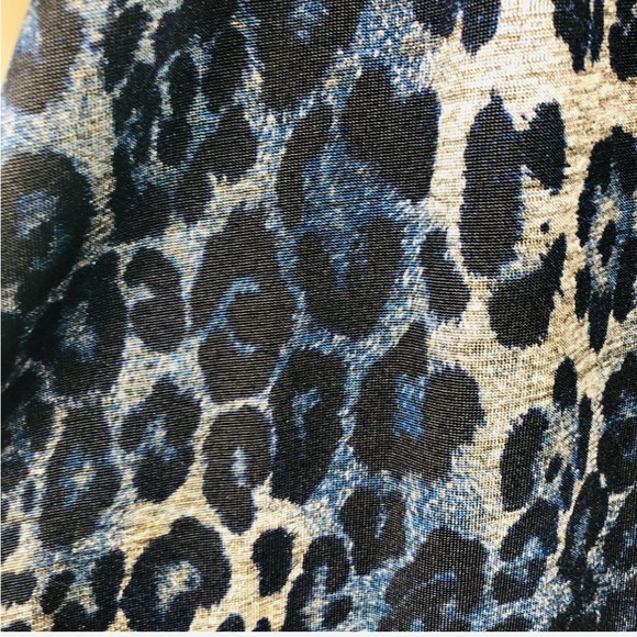 Stunning!SimontonSays•XL•Blue Leopard•Animal Print•Skirt•Pull On Metallic Thread - Picture 9 of 10